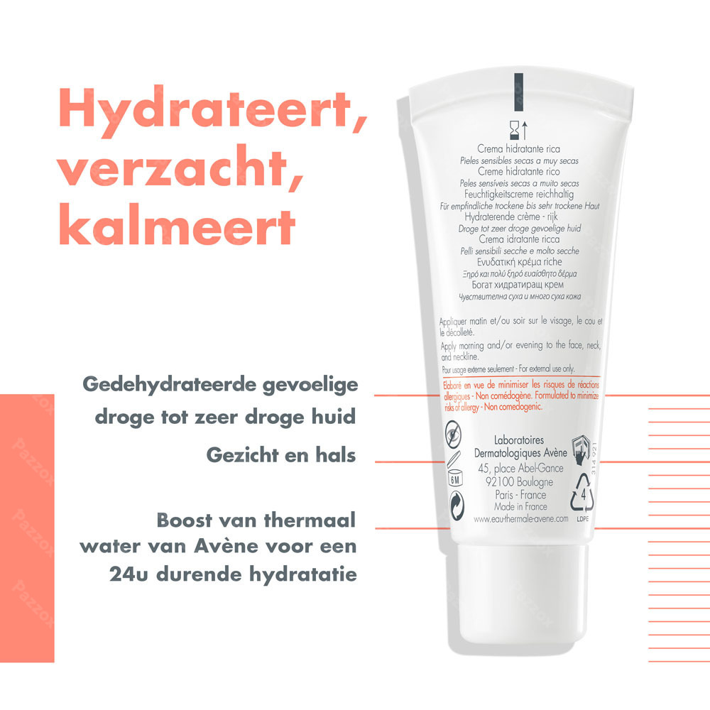 Avène Hydrance Rijke Crème Droge Huid 40ml