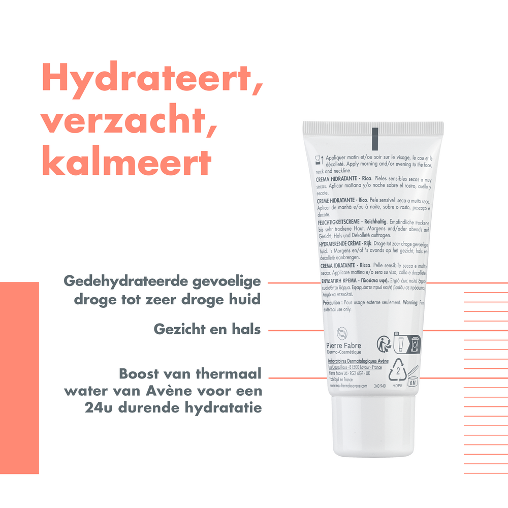 Avène Hydrance Rijke Crème Droge Huid 40ml