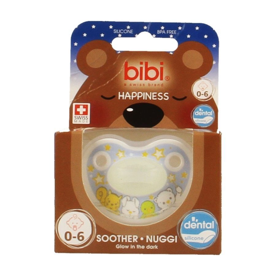 Bibi Fopspeen Happiness Glow In The Dark 0- 6m
