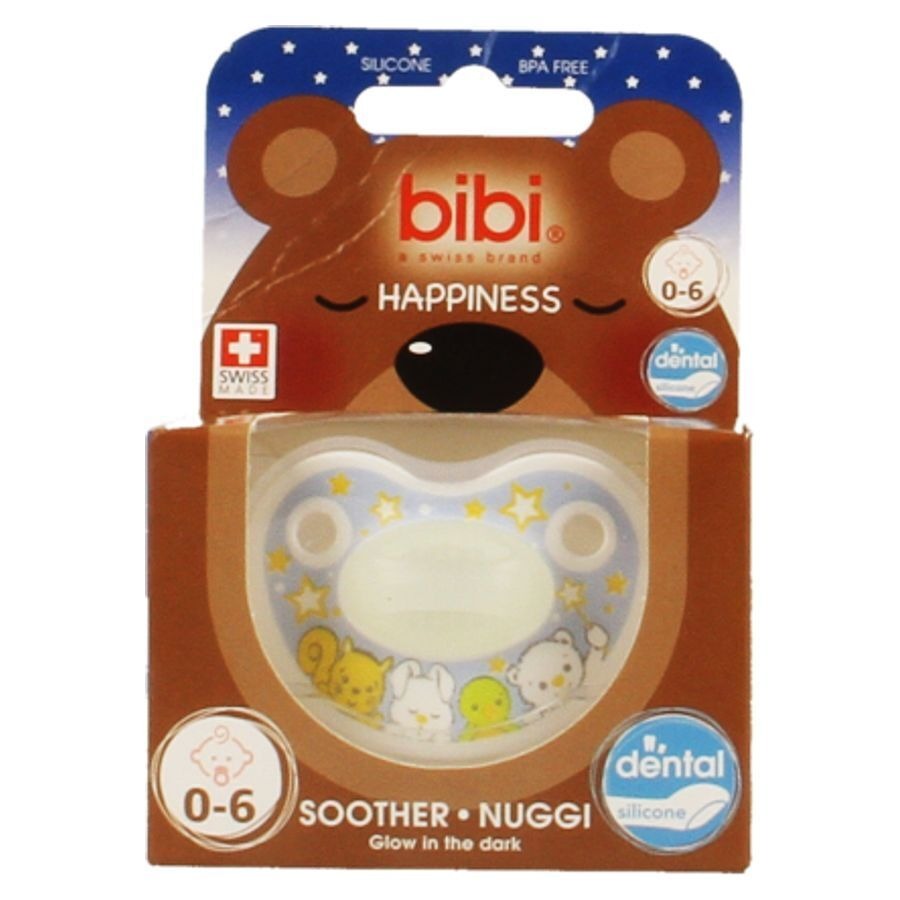 Bibi Fopspeen Happiness Glow In The Dark 0- 6m