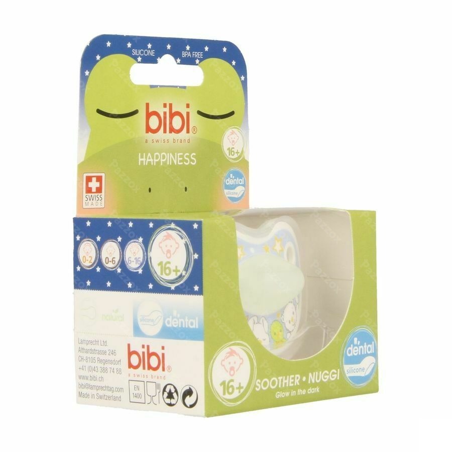 Bibi Sucette Dental Glow In The Dark +16m
