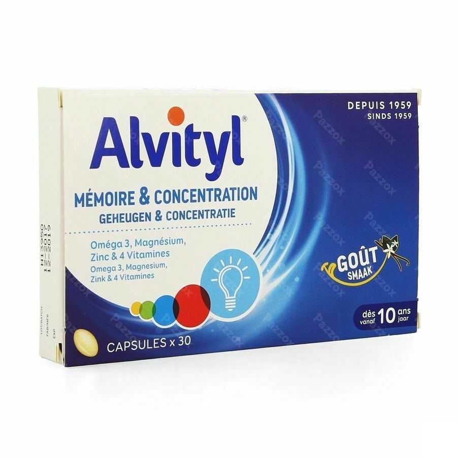 Alvityl Memoire Concentration Caps 30