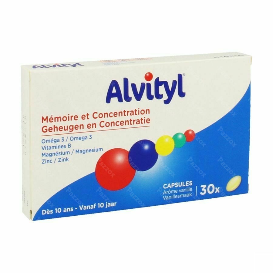 Alvityl Memoire Concentration Caps 30