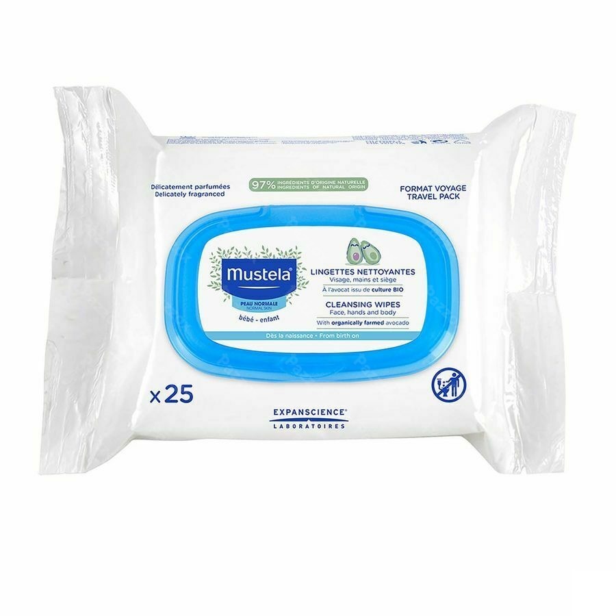 Mustela Lingettes Nettoyantes 25
