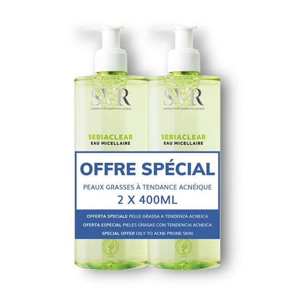 SVR Sebiaclear Eau Micellair Duo 2x400ml