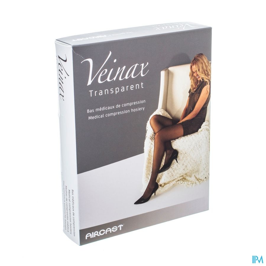 Veinax Panty Transparant 2 Lang Zwart Maat 1