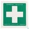 Sticker Groen Wit Kruis Ehbo 10x10cm