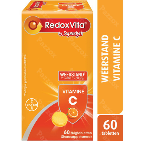 Redoxvita Vitamine C 500mg Weerstand 60 Zuigtabletten