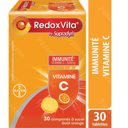 Redoxvita Vitamine C 500mg Immunité 30 Comprimés à Sucer