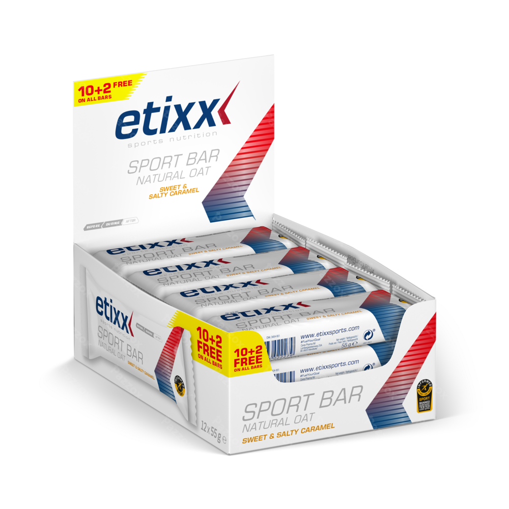 Etixx Natural Oat Bar Sweet&salty Caramel 12x55g