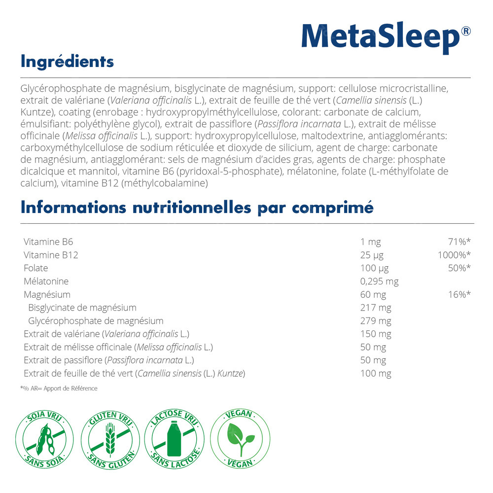Metagenics Metasleep 30  Comprimés 