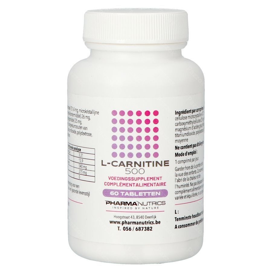 l Carnitine 500 Comp 60 Pharmanutrics