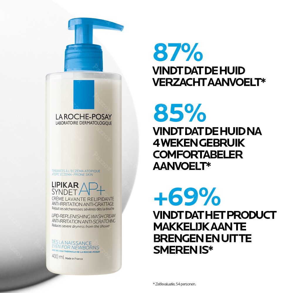 La Roche-Posay Lipikar Syndet Ap+ Douchecrème Droge, Jeukende Huid 400ml