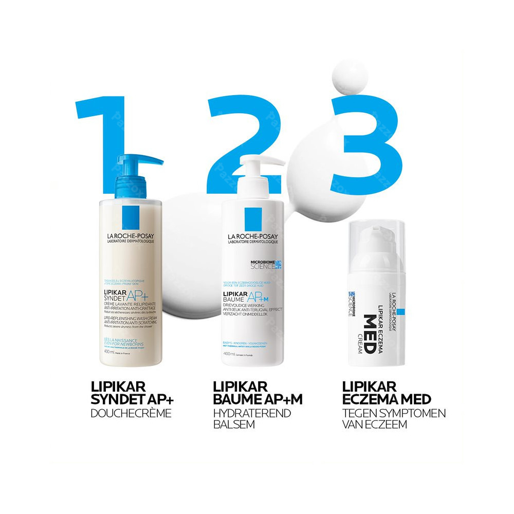 La Roche-Posay Lipikar Syndet Ap+ Douchecrème Droge, Jeukende Huid 400ml