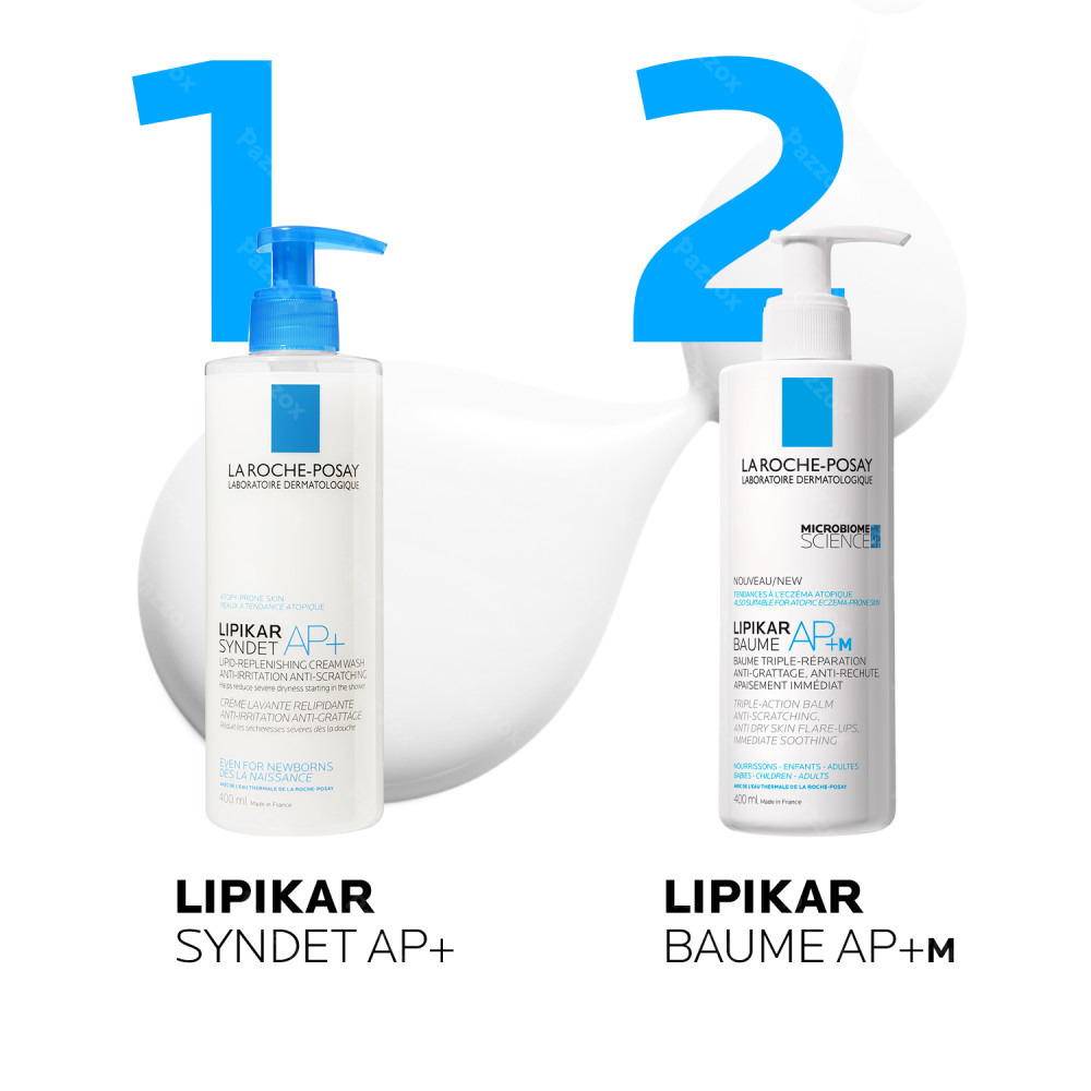 La Roche-Posay Lipikar Syndet Ap+ Douchecrème Droge, Jeukende Huid 400ml