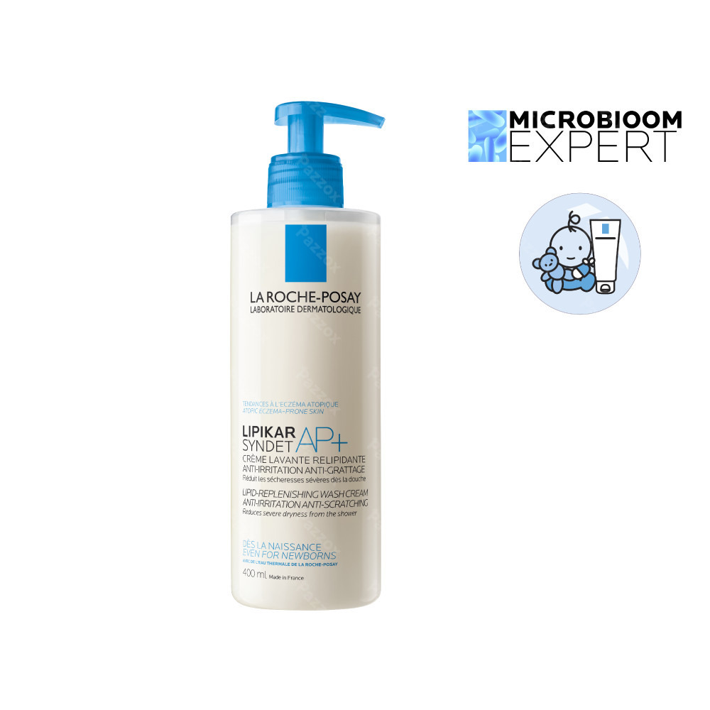 La Roche-Posay Lipikar Syndet Ap+ Douchecrème Droge, Jeukende Huid 400ml