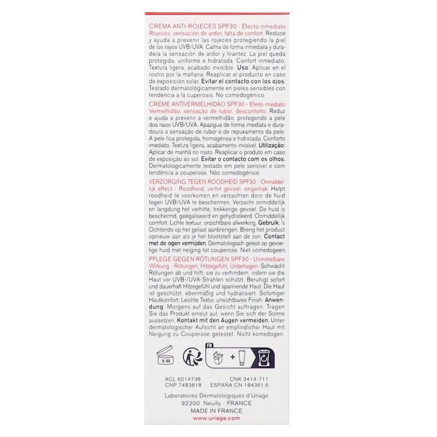 Uriage Roséliane Dagcrème Anti-Roodheid SPF30 40ml