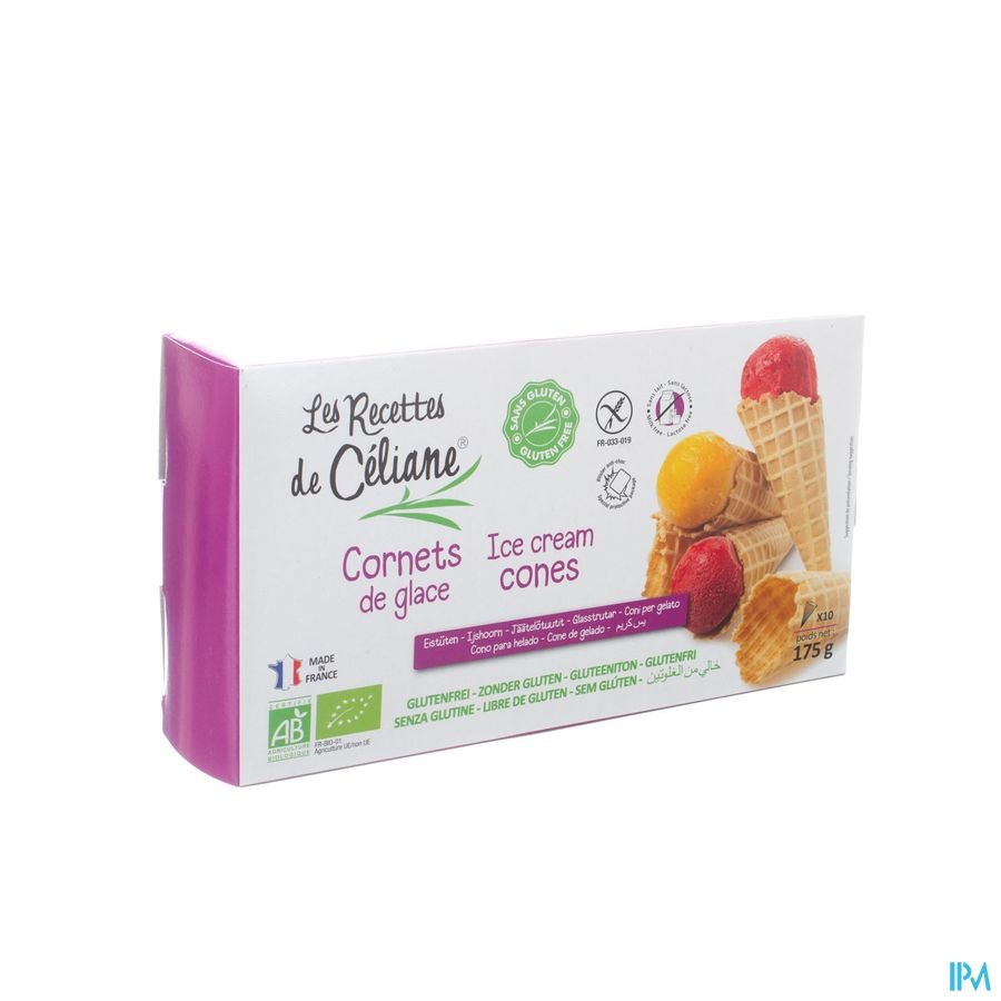 Celiane Cornet Glace Bio 175g 4079 Revogan