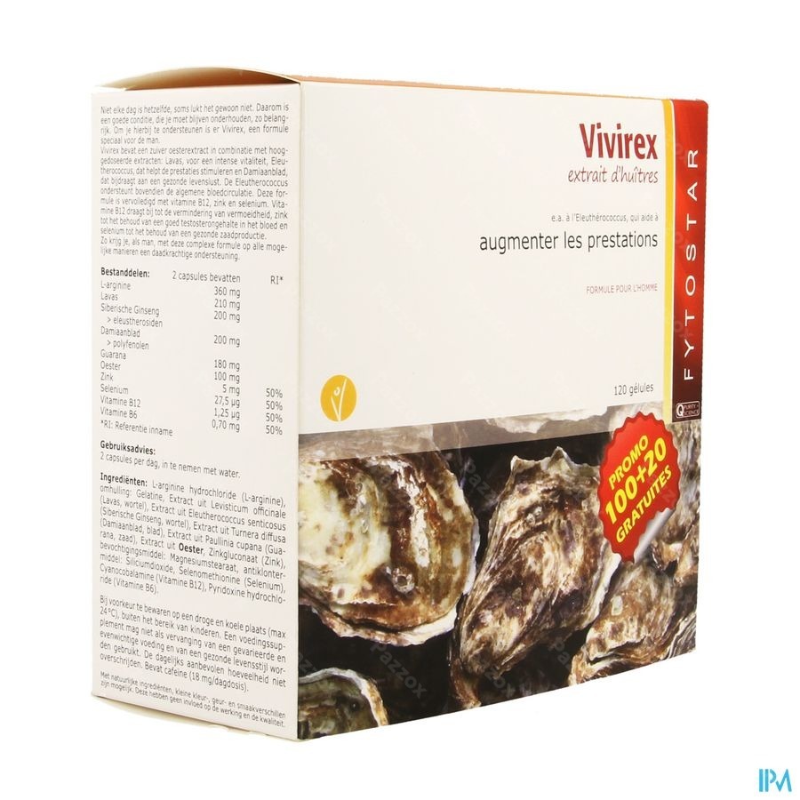 Fytostar Vivirex Extrait Huitres Maxi Caps 120
