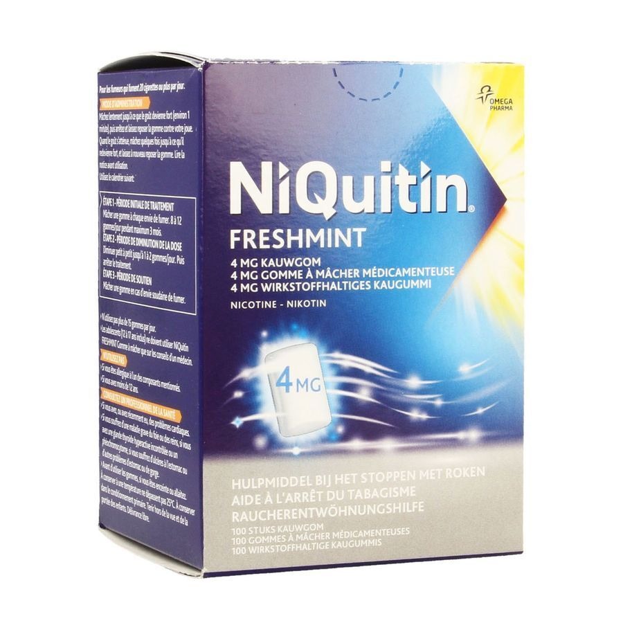 Niquitin Mint 4,0mg Gomme A Macher 100