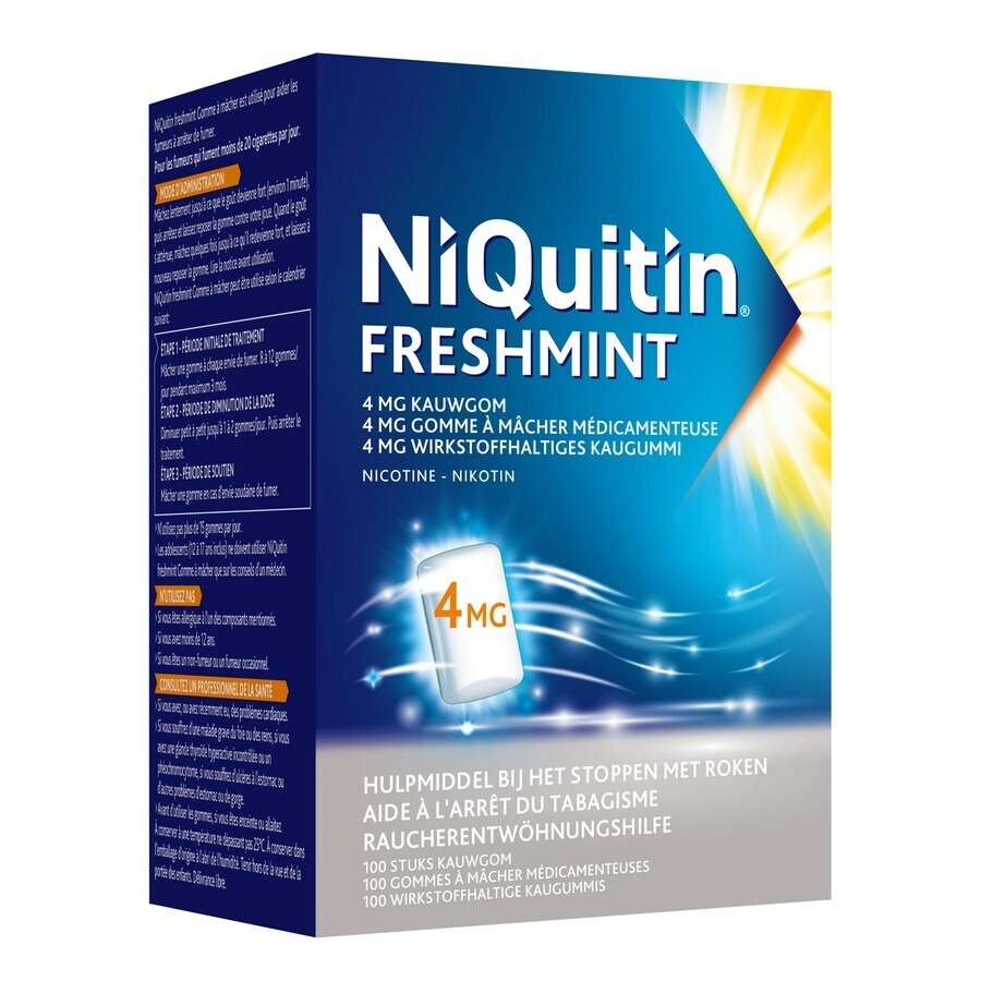 Niquitin Mint 4,0mg Gomme A Macher 100