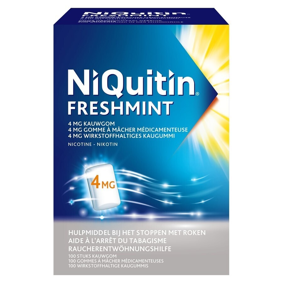Niquitin Mint 4,0mg Gomme A Macher 100