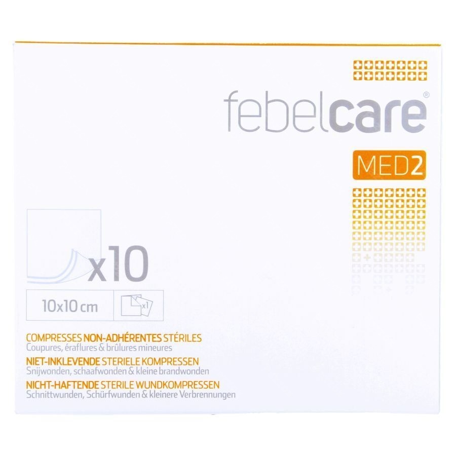 Febelcare Med2 Compr.n/adh. Ster. 10,0x10,0cm 10x1