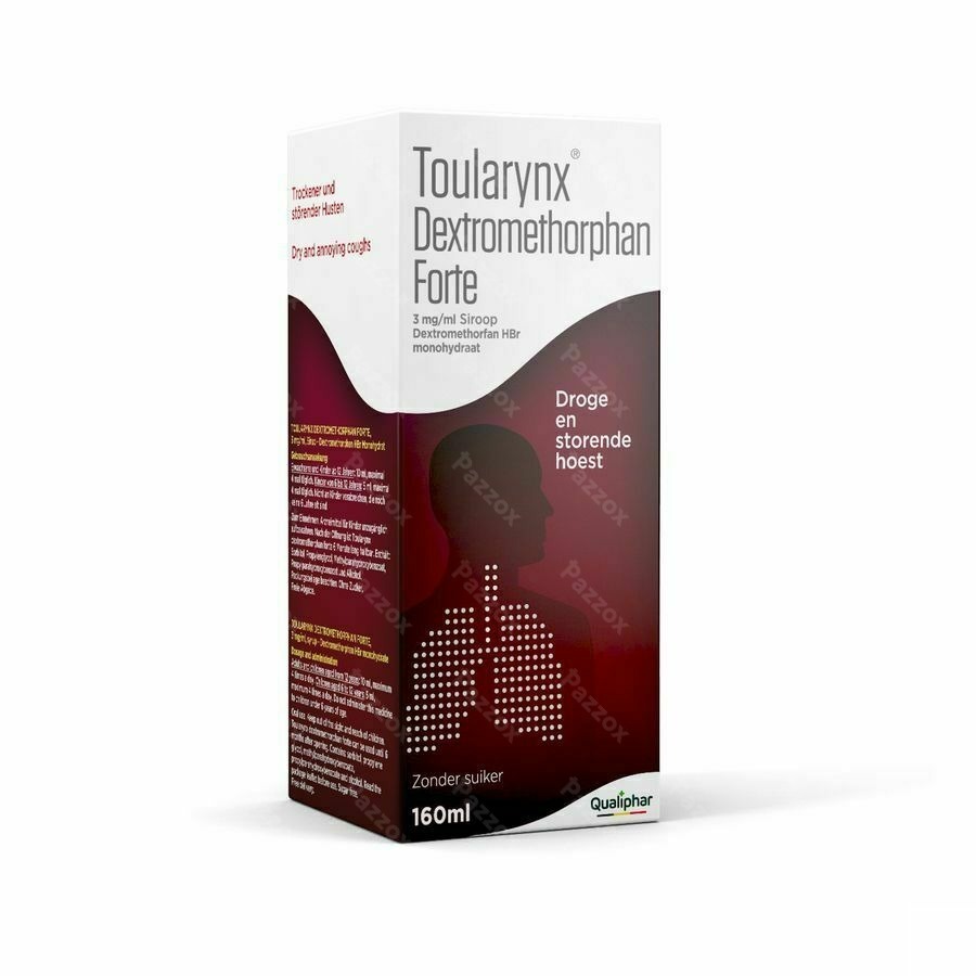 Toularynx Dextromethorphan Forte Droge Hoest Siroop 160ml