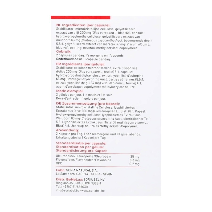 Soria 21-C Tensivel XXI 30 Capsules