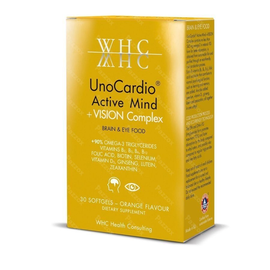 Unocardio Active Mind + Vision Complex 30 Softgels