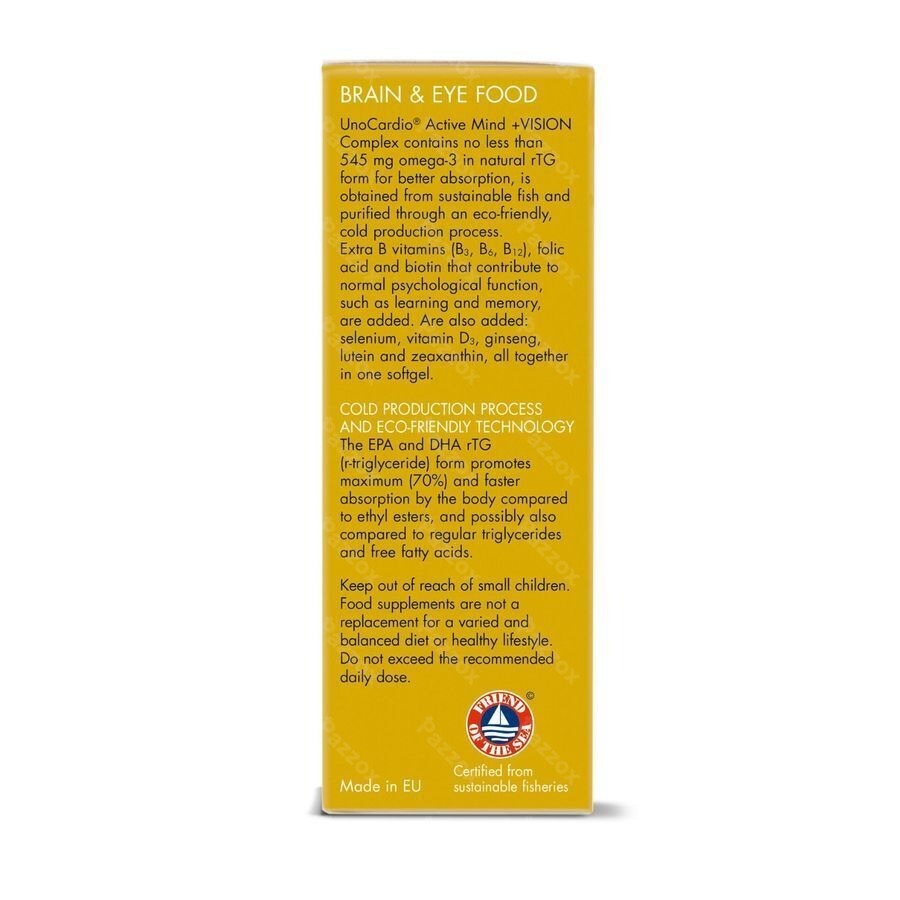 Unocardio Active Mind + Vision Complex 30 Softgels