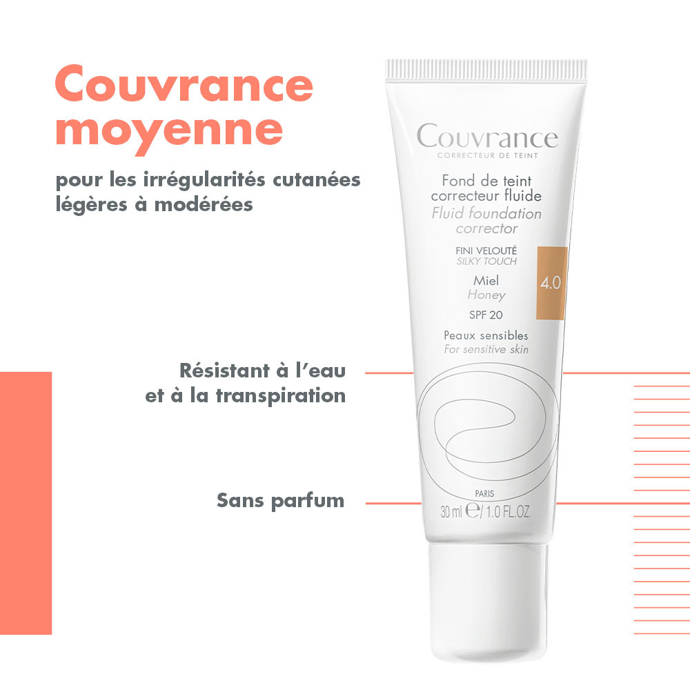 Avène Couvrance Fond de Teint Fluide 4 Miel 30ml