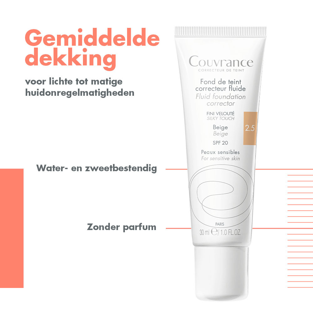 Avène Couvrance Vloeibare Foundation 2,5 Beige 30ml