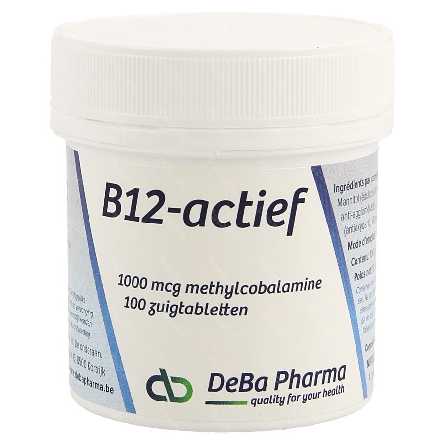 DeBa Pharma Vitamine B12-actief 1000mcg 100 zuigtabletten