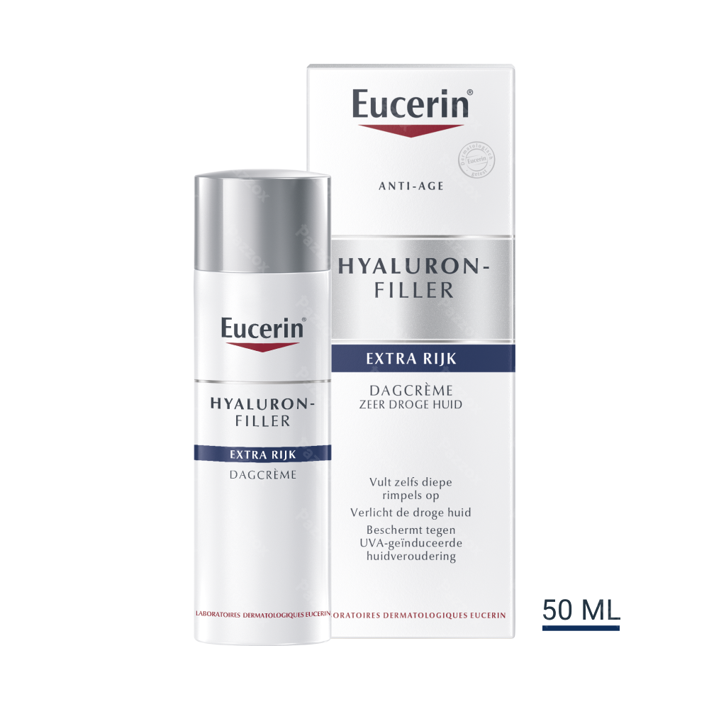 Eucerin Hyaluron-Filler Extra Rijk Dagcrème Anti Age en Rimpels Zeer Droge Huid 50ml