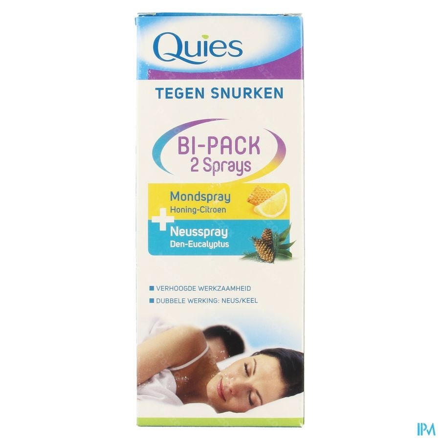 Quies Tegen Snurken Bipack Spray Neus 15ml + Mond 70ml