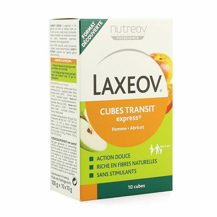 Laxeov Pomme-abricot Cubes 10xx10g