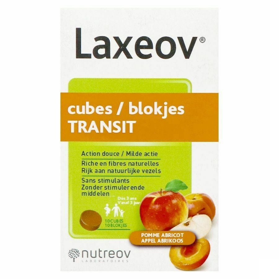 Laxeov Pomme-abricot Cubes 10xx10g