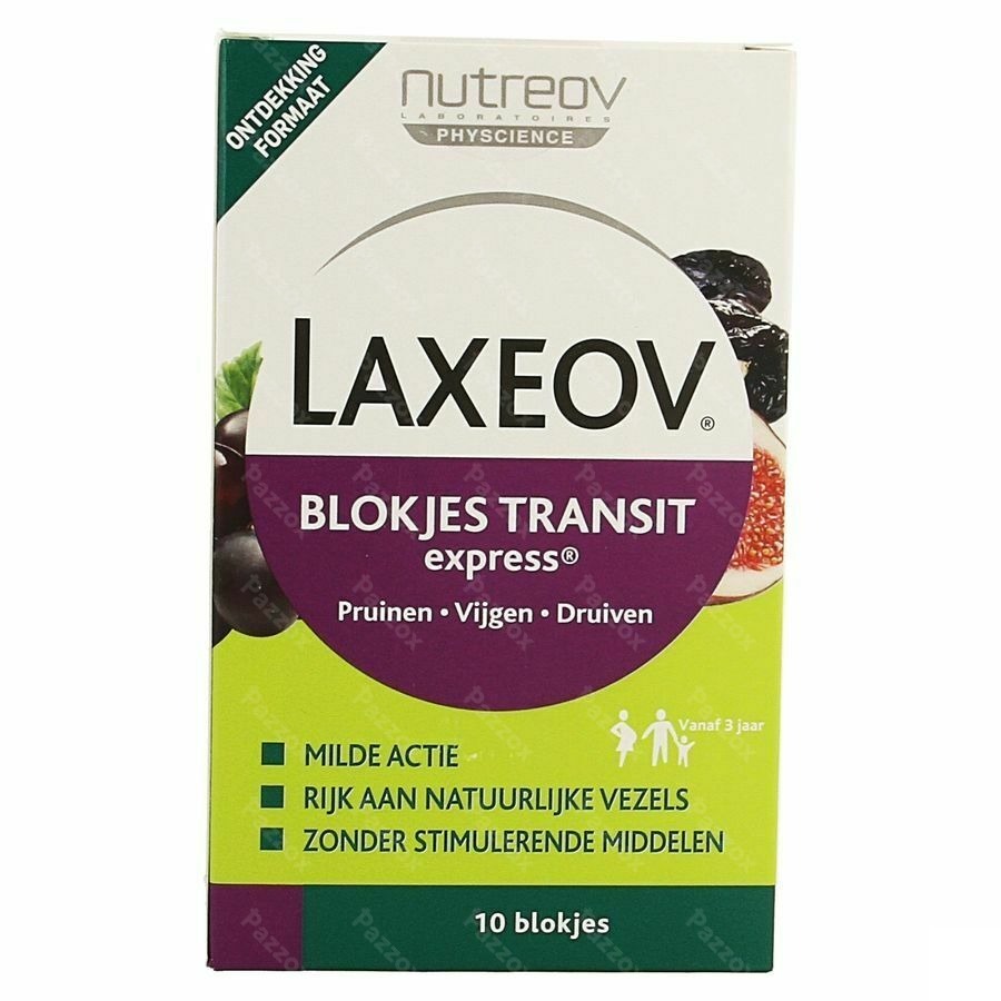 Laxeov Transit Pruim-vijg-druif Blokjes 10x10g