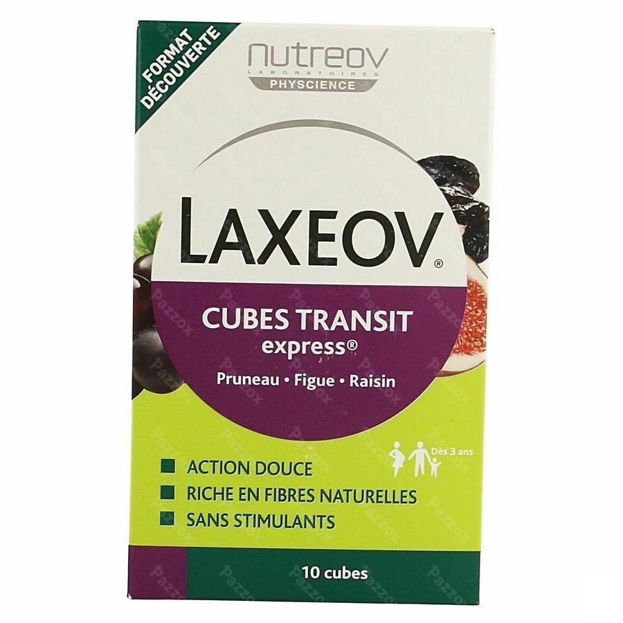 Laxeov Transit Pruneau-figue-raisin Cubes 10x10g