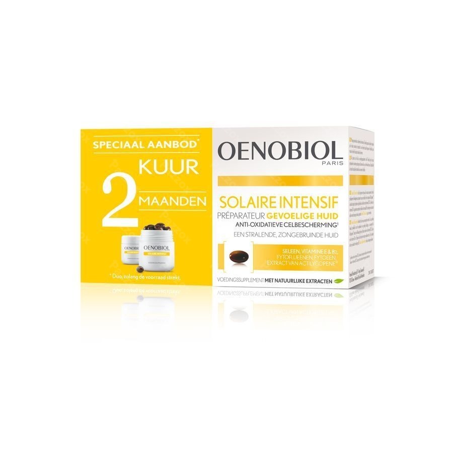 Oenobiol Solaire Intensif Kuur Lichte Huid 2x30 Caps