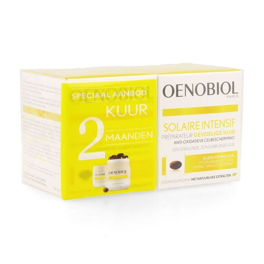 Oenobiol Solaire Intensif Kuur Lichte Huid 2x30 Caps