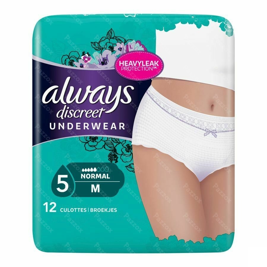 Always Discreet Incontinence Pants M Taille Bas 12