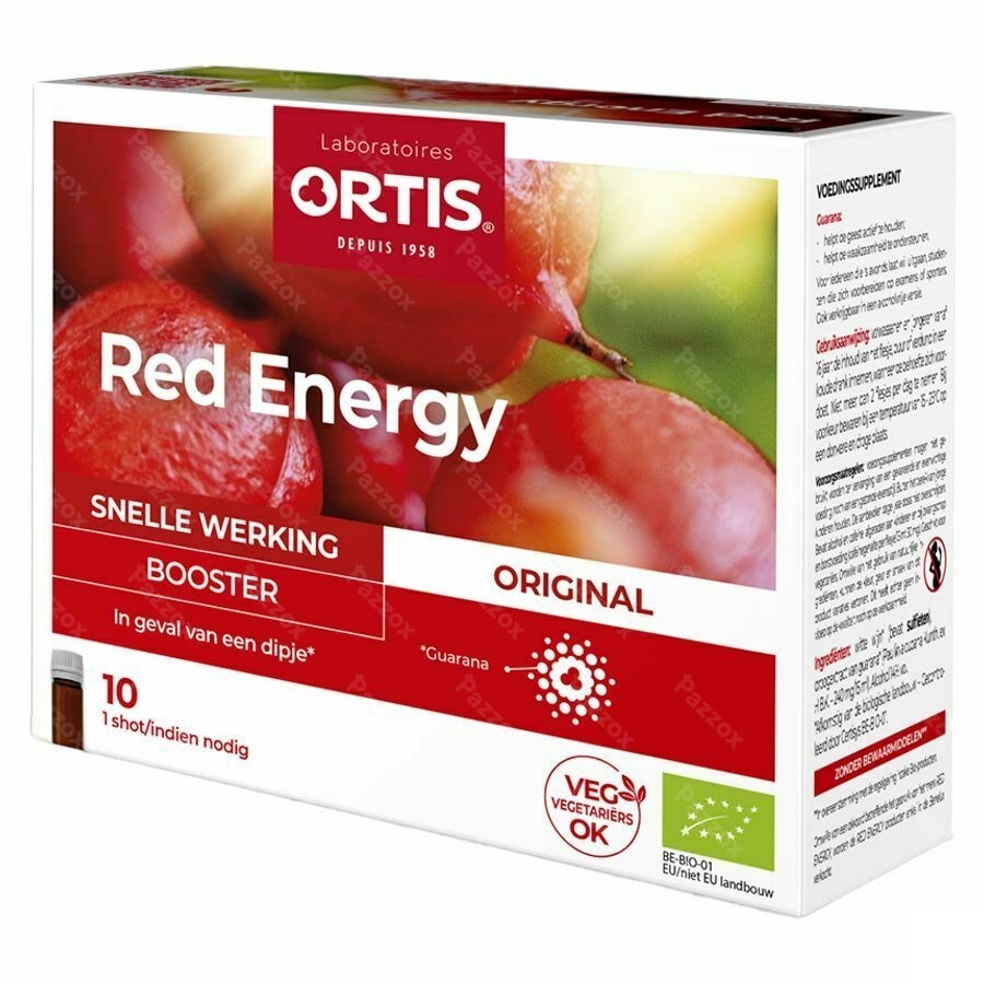 Ortis Red Energy Biologisch 10x15ml