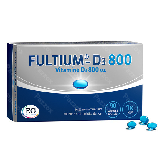 Fultium-D3 800 IU Vitamine D 90 Gélules Molles