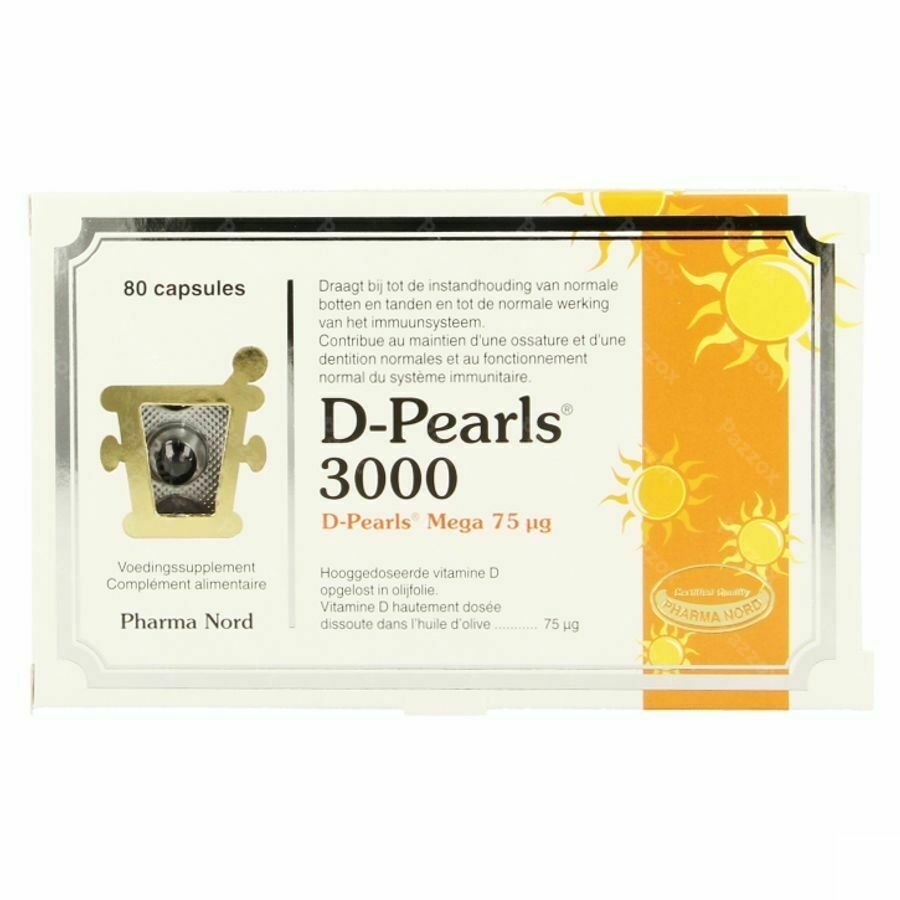 Pharma Nord D-Pearls 3000 IU 80 Gélules