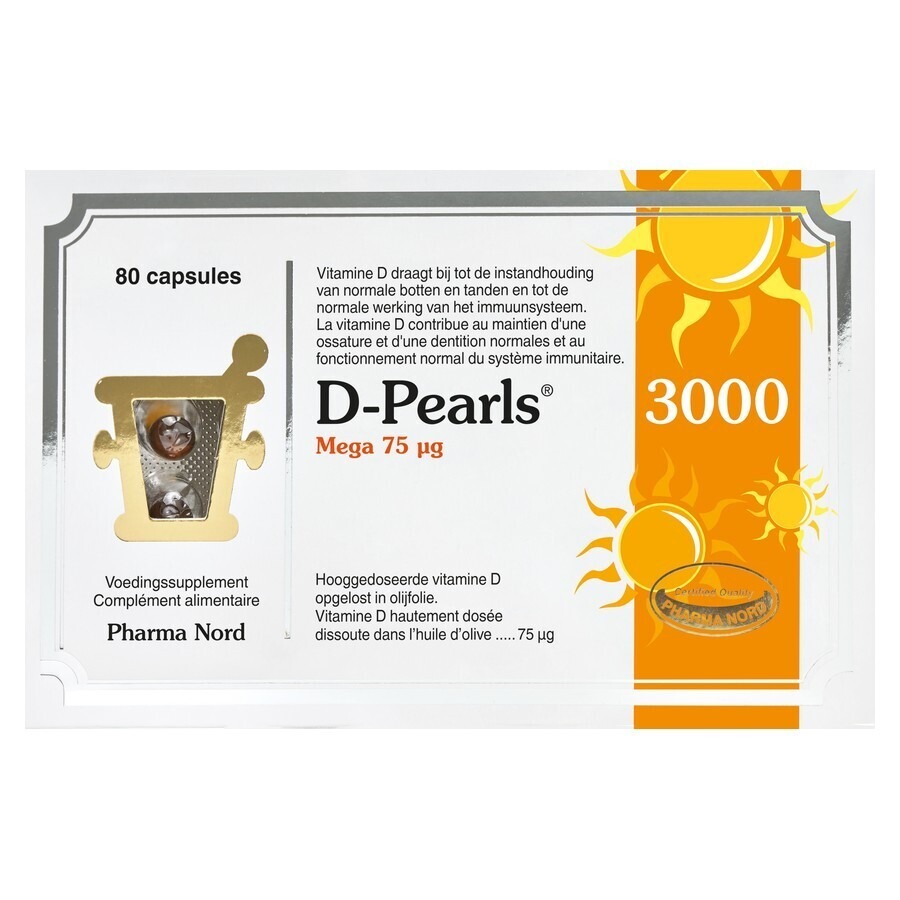 Pharma Nord D-Pearls 3000 IU 80 Gélules