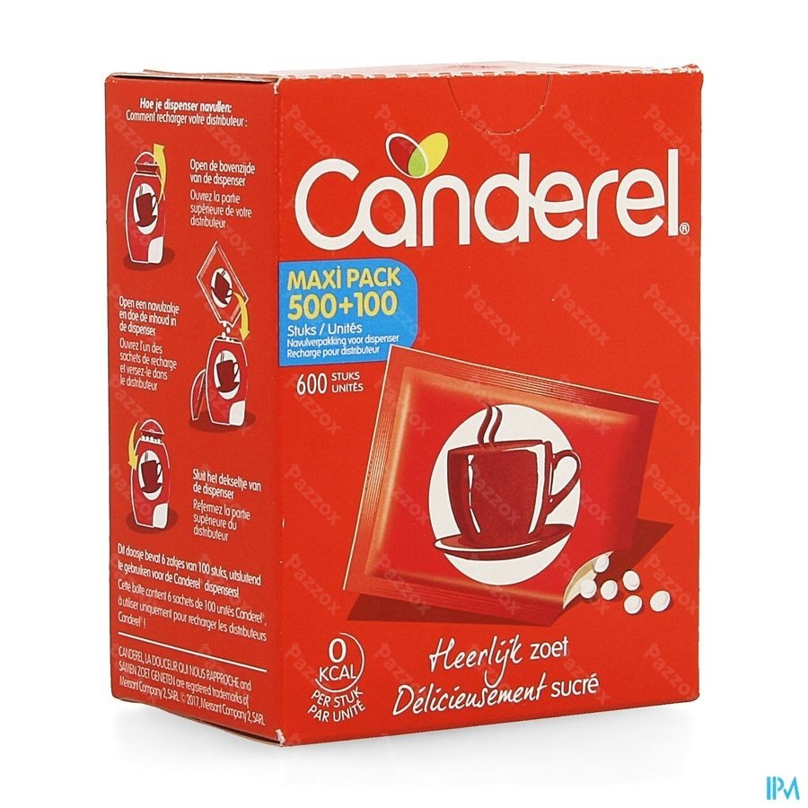 Canderel Recharge Pr Distributeur Maxipack 500+100