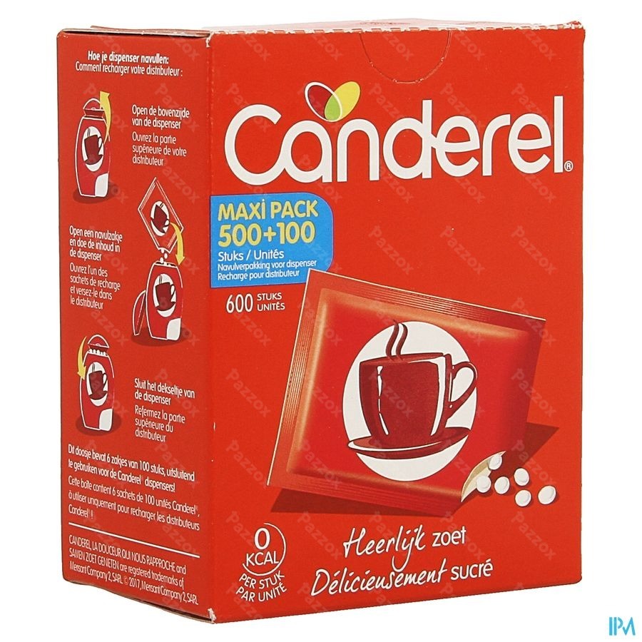 Canderel Recharge Pr Distributeur Maxipack 500+100