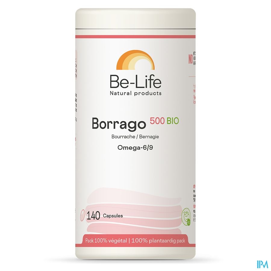 Be-Life Borrago Bio 500 140 Capsules